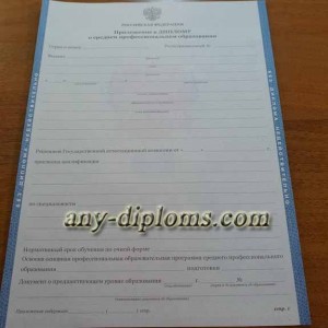 Диплом среднее профессиональное образование 2011-2013 год